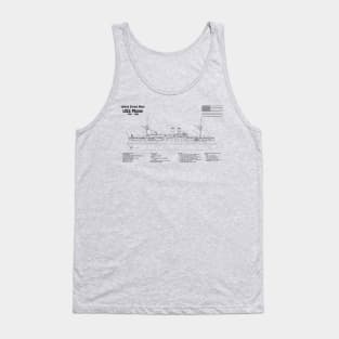 USS Maine battleship cruiser ACR-1 - SDpng Tank Top